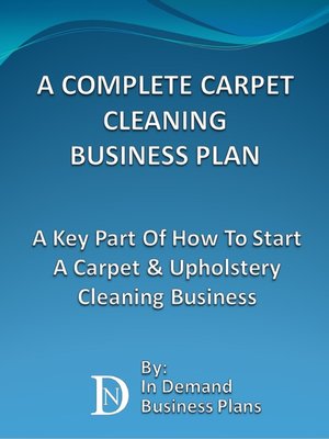 cover image of A Complete Carpet Cleaning Business Plan